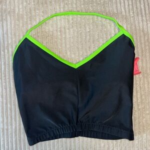 M Black Halter Athletic Top